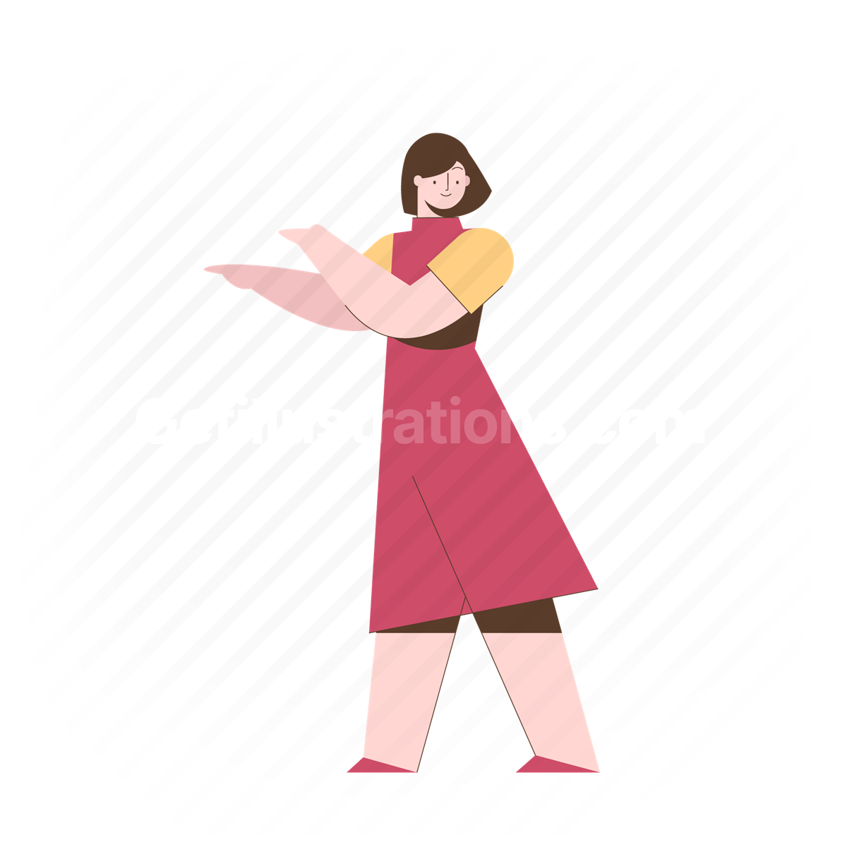 gesture, casual dress, woman, female, person
